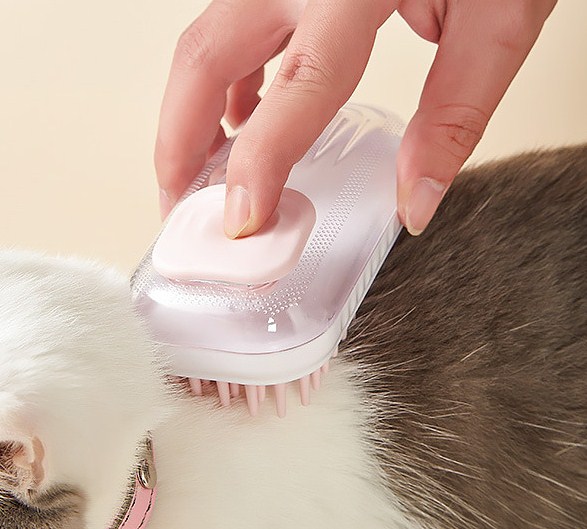 Hot Selling Pet Dog Cat Bath Grooming Hair Massage Brush Shampoo Dispenser for Cleaning & Bathing