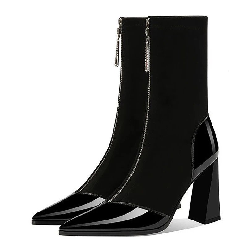 Long tip boot above the knee sexy lady non-slip high female shoes 2025 winter pointed toe womens boots Beianji 241126