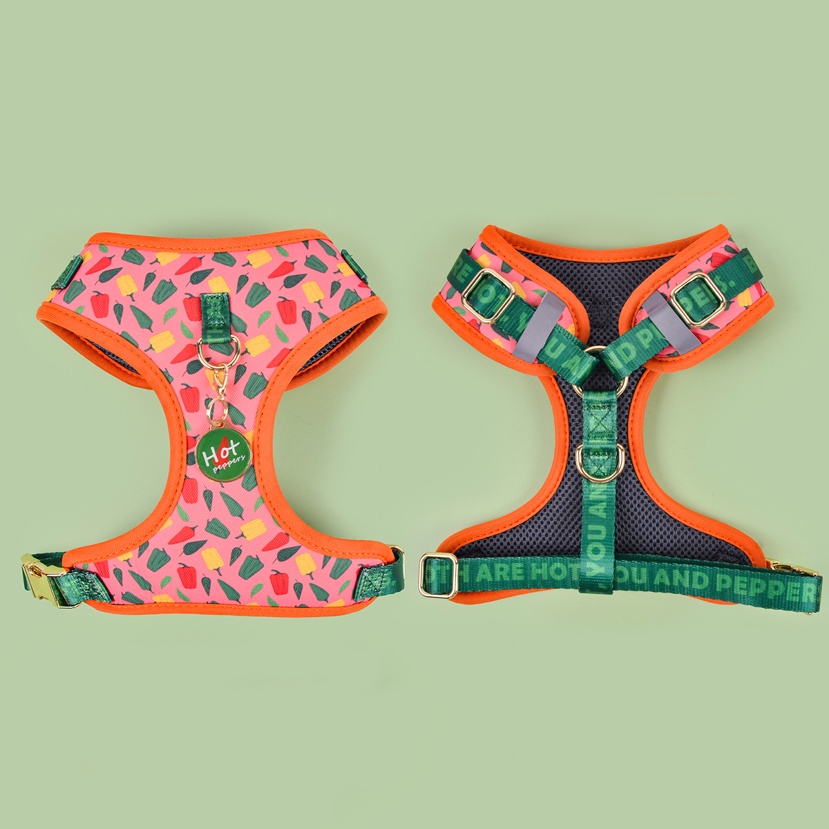 MIDEPET Hot Sale Luxury Designer Color Blooming Series OEM&ODM Accept Pet Dog Harness With ID Tag Free Give For Large Dog