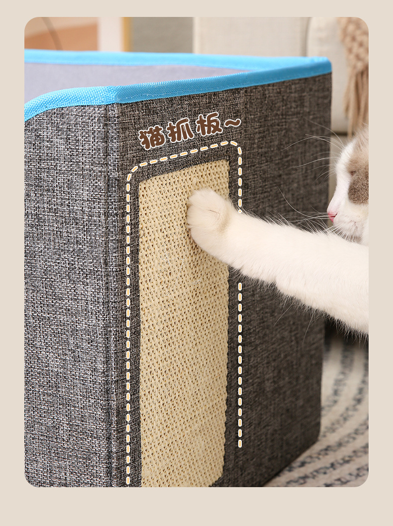 Linen Home Pet Bed for Cats and Dogs