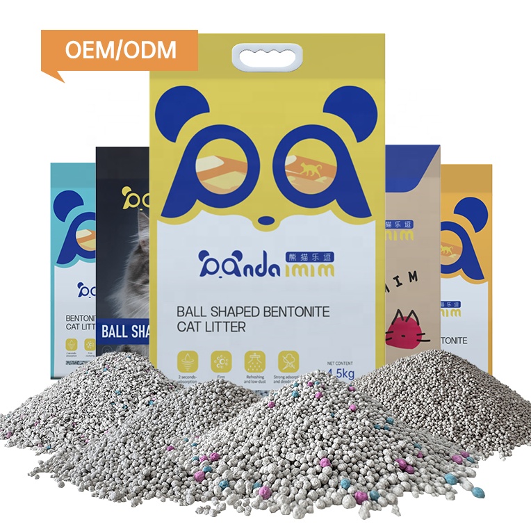 OEM / ODM dust-free Cat Litter wholesale high quality oem bentonite cat litter Ball Shaped Bentonite Cat Litte