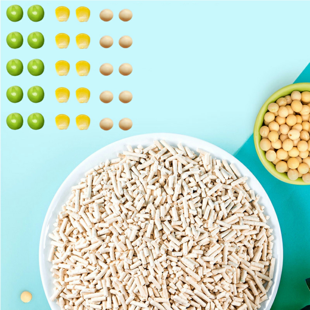 Eco-friendly cleaning corn cat litter Flushable dust free Tofu Cat Sand