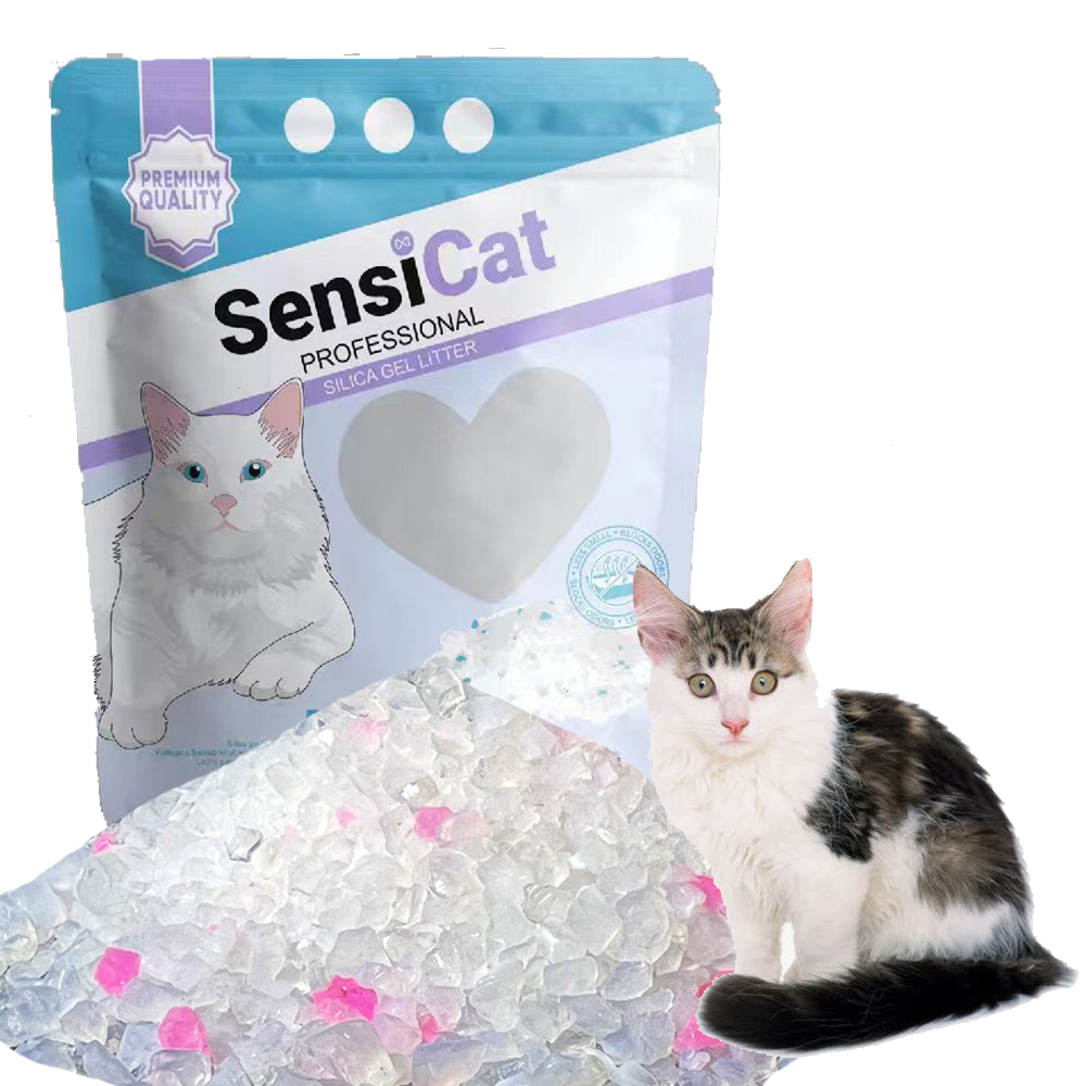 Chongci Premium Crystal Litter silicone clean Low Tracking silica gel cat crystal litter Lightly Scented crystal cat litter bulk