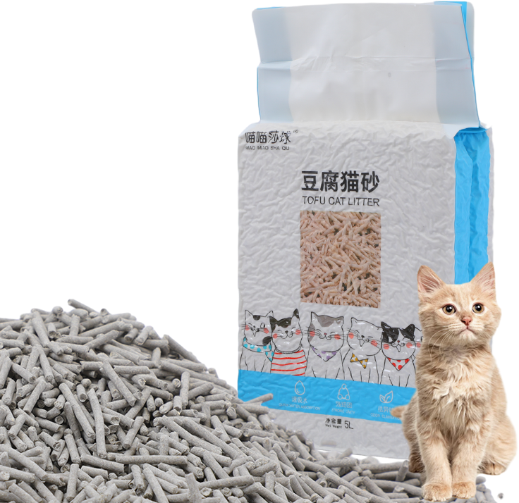 feline fresh arena para gatos cat litter tofu 6L plant degradable cat litter tofu cat litter oem