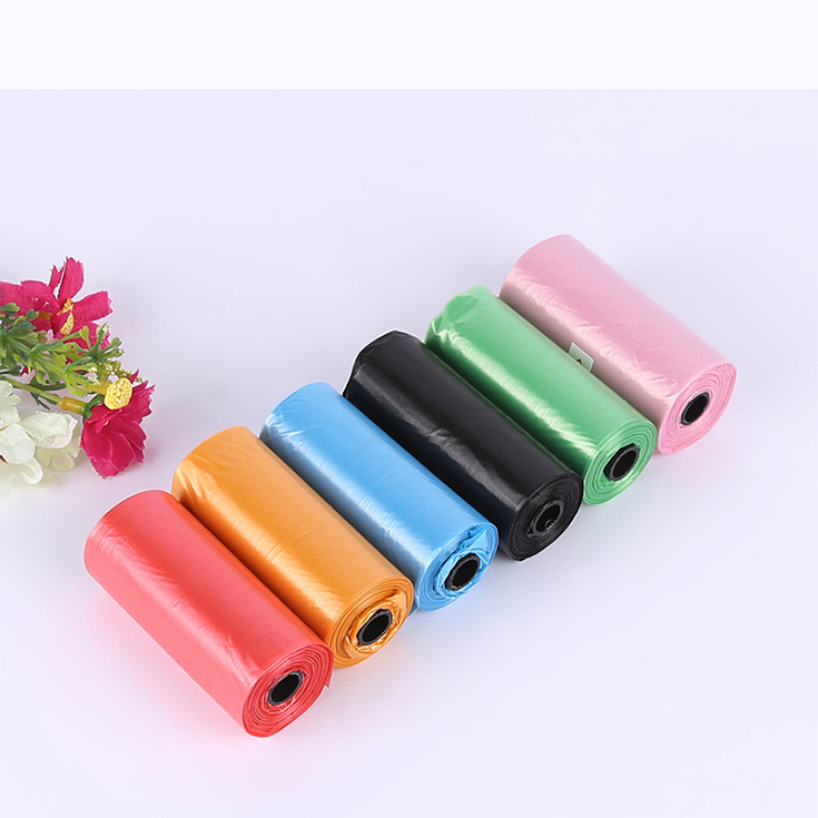 Hot Sale Outdoor Dog Poop Garbage Bags Multi Color Pet Poop Cleaning Plastic Bag