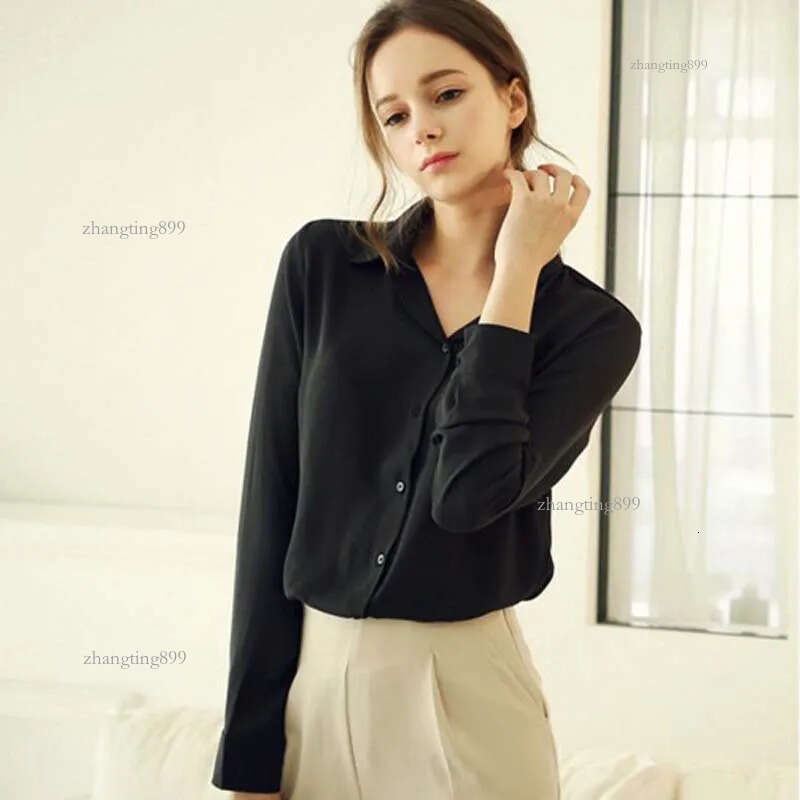 1PC Women Chiffon Blouse Long Sleeve Shirt Women Tops Office Lady Blusas Femininas Camisas Mujer Z231