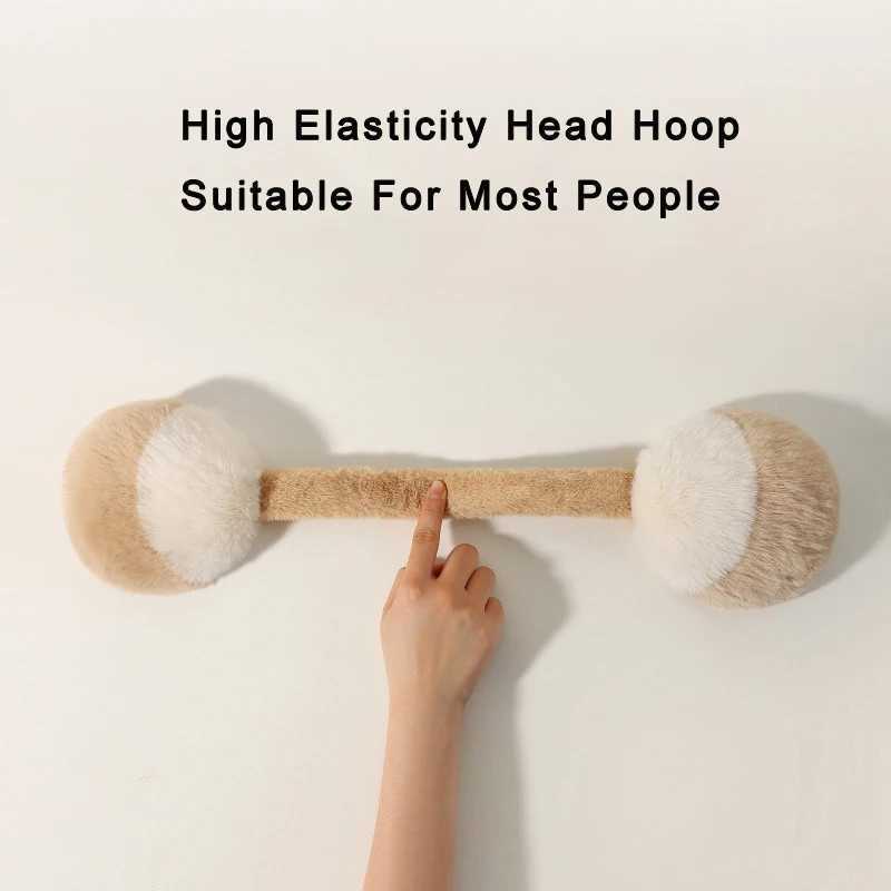 Simple Plush Earmuffs High Elasticity Ear Cover Cute Heart sequin Cat Ears Earfls Winter Outdoor Cold Protection Ear WarmerXJ241126