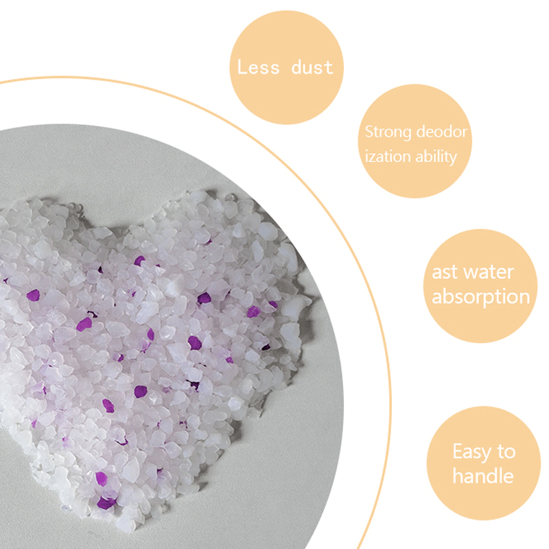 The Cheapest New Type Top Quality Highly Absorbent Natural Crystal Non Clumping Silica Gel Crystal Cat Litter Sand
