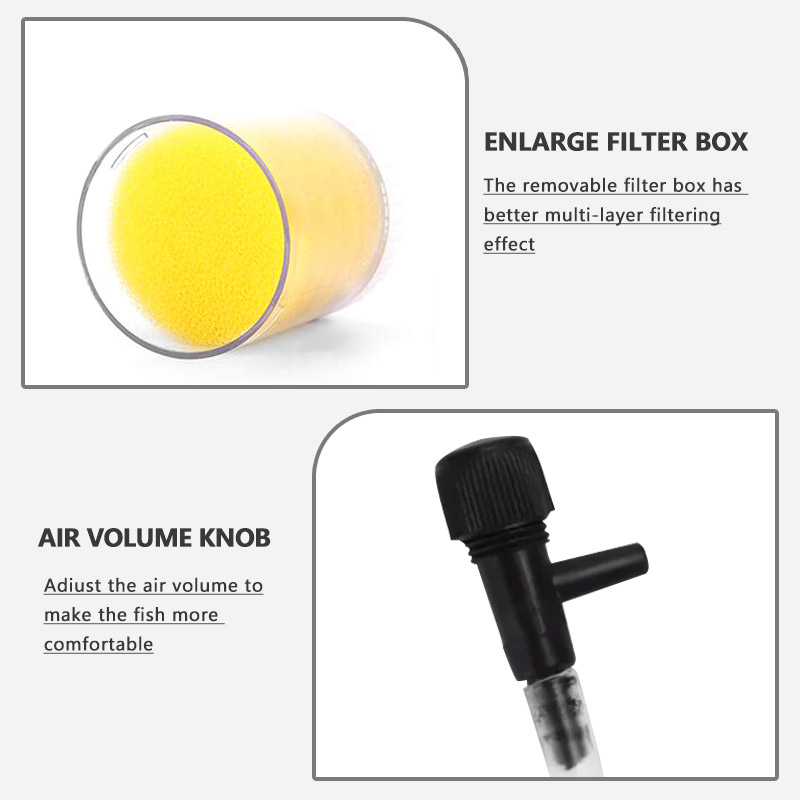 Fish poop separator filter fish tank aquarium internal sponge filter