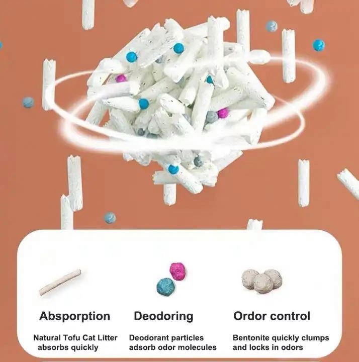 Good Quality Long Service Time Vaccum Tofu Cat Litter Pack High Efficiency Perfuming Device Tofu Cat Litter