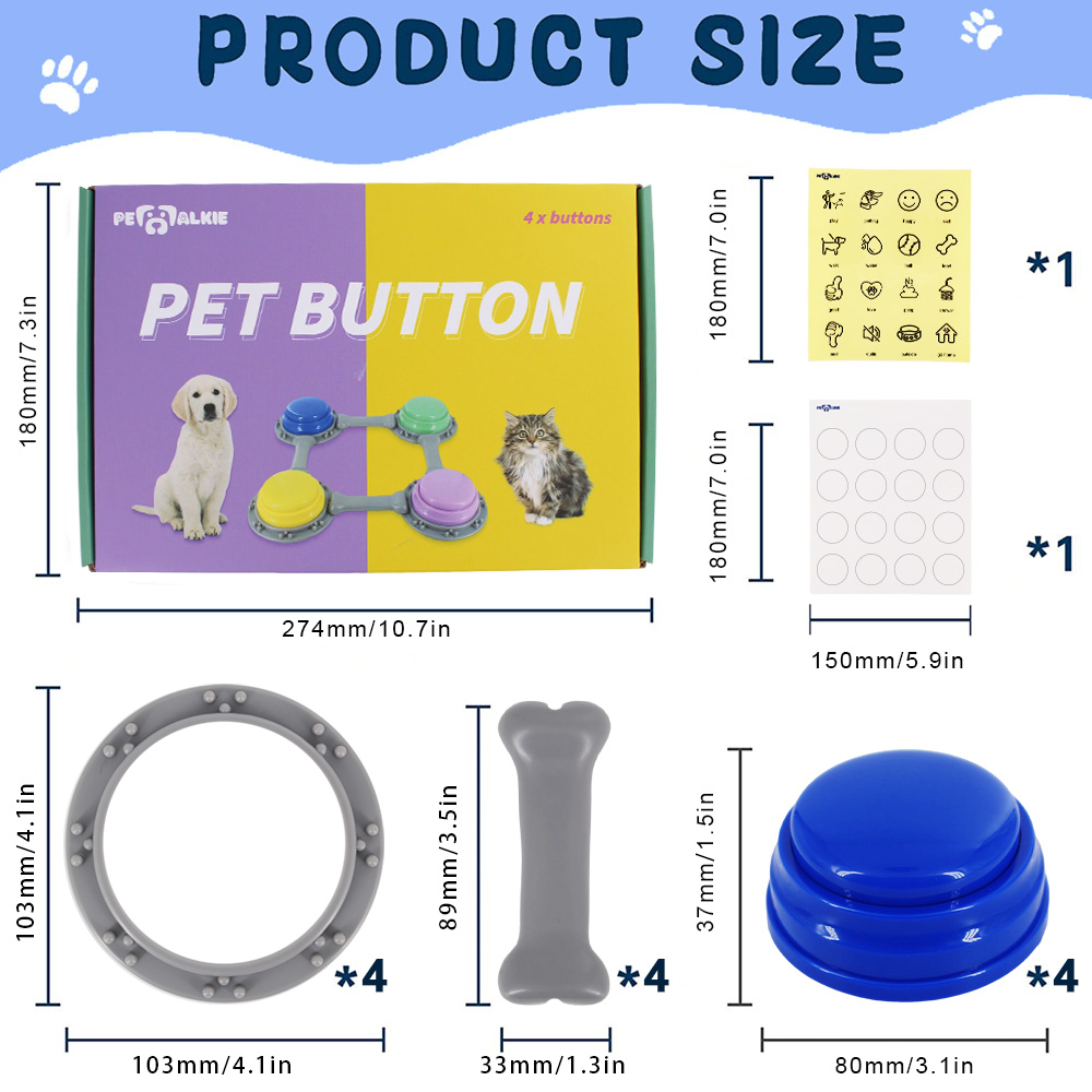 Low Cost Dog Favorite Colors Dog Communication Recording Button Training Equipment For Dog