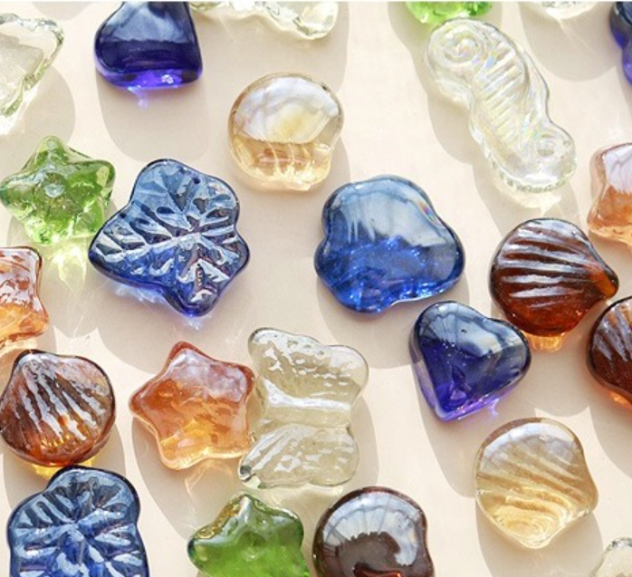 Fish Tank Ornament Aquarium Crystal Glass Stones