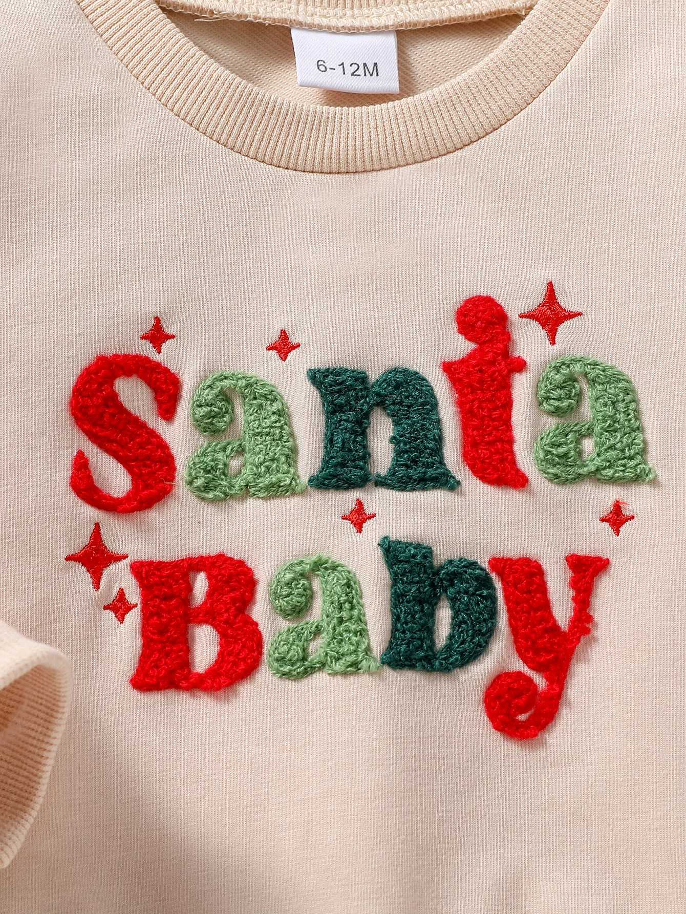 Clothing Sets 2Pcs Baby Girls Autumn Long Sleeve Print Letter Sweatshirt +Plaid Flared Pants For 6M-3Y Casual Outfits Clothing H241126