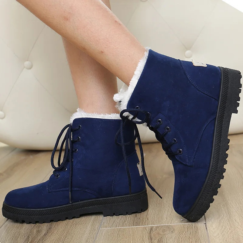 Women Boots Warm Fur Ankle Boots For Women Winter Boots Black Heels Snow Botas mujer Elegant Woman Heeled Shoes Winter Shoes 241126