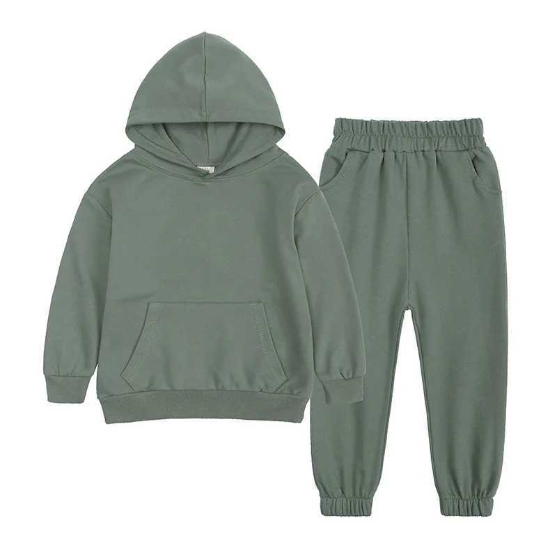 Clothing Sets Spring Autumn Clothing Set For Boys And Girls Cotton Hoody Outerwear Jackets Coat Pants 2Pcs Kids Tracksuit Children Clothes H241126