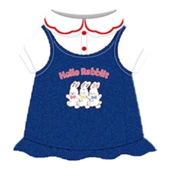 Pet dog and cat clothes retro fresh denim
