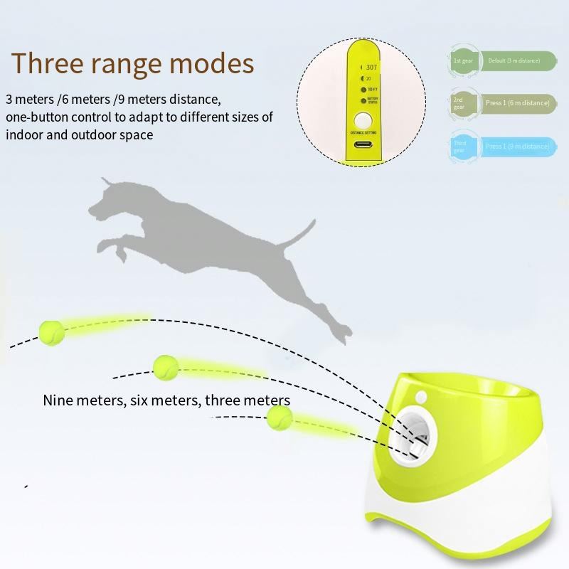 Wholesale Outdoor Pet Automatic Tennis Ball Launcher Dog Training Toys Interactive Fetch Throwing Ball Machine