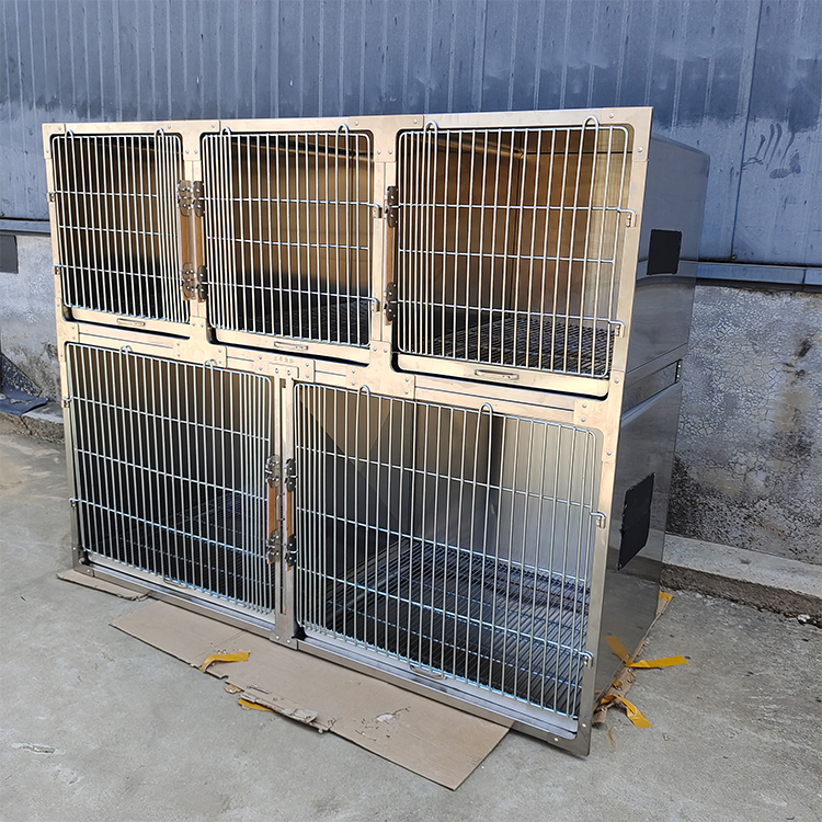EUR PET Top Quality Professional Veterinary 5 doors stainless steel dog cage For Vet Clinic