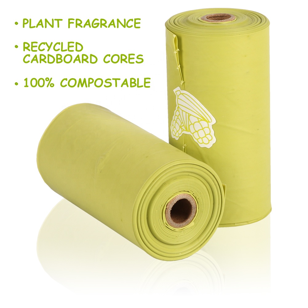 Pet supplies Biodegradable and Compostable Private Label Waste bag poop dog