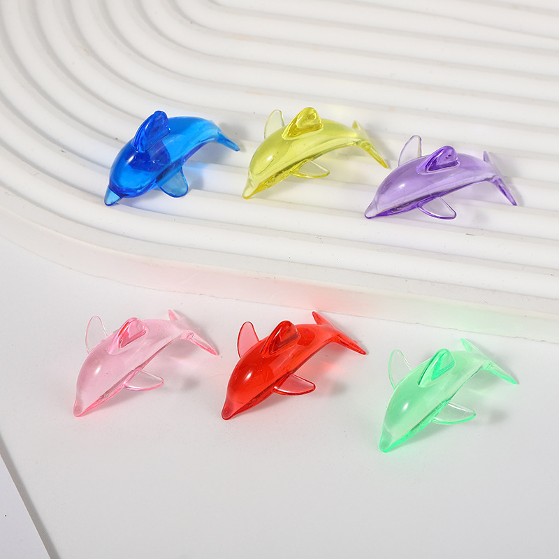 Wholesale Acrylic Dolphin Beads Multicolored Transparent Ornaments Aquarium Home Fish Tank Decoration