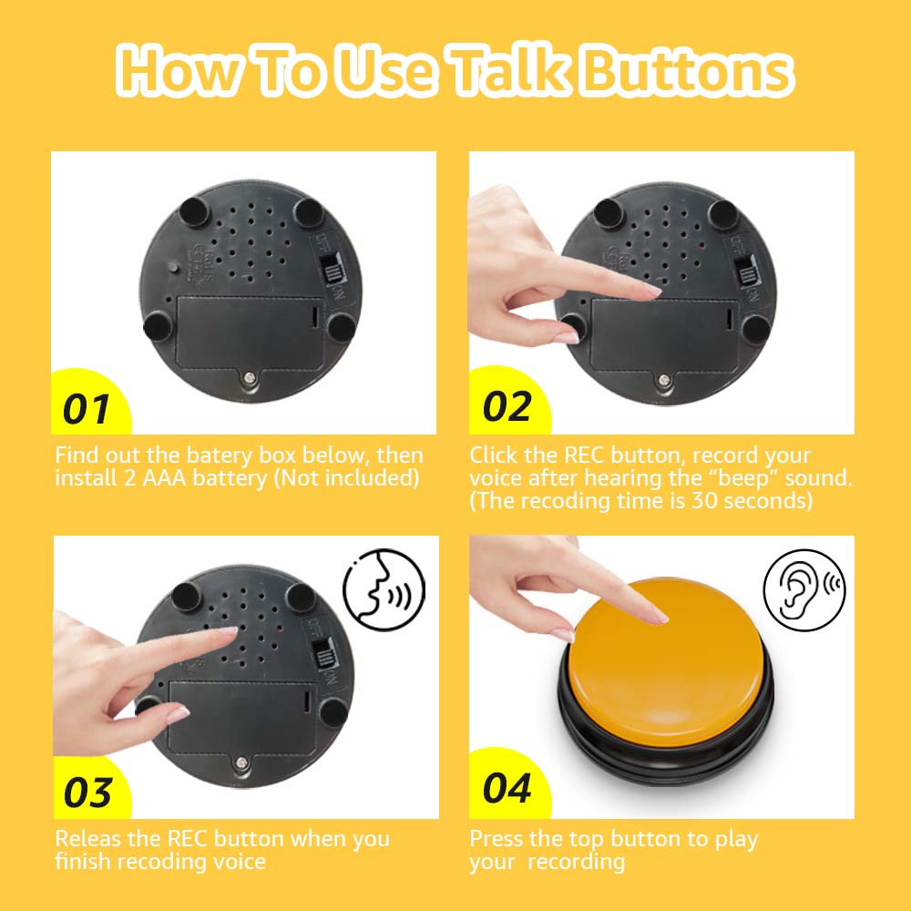 Wholesale Market Recording 30s Useful Dog Pets Talking Training Button for Communication