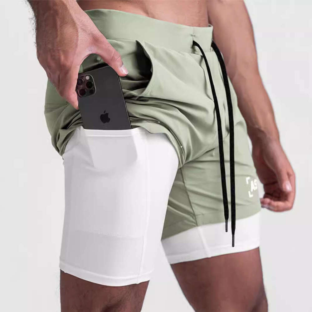 Summer Men's Shorts For Outerwear, American Style Youth Vacation, Two Pieces Of Sports, Multiple Pockets, Quick Drying, Breathable, Five Points B