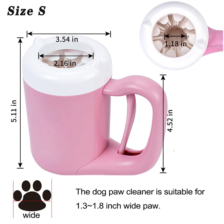 New Arrivals Customized Portable Pet Handle With Automatic Cleaning Cats Foot Wash Washer Washing Tool Cup Pet Dog Paw Cleaner