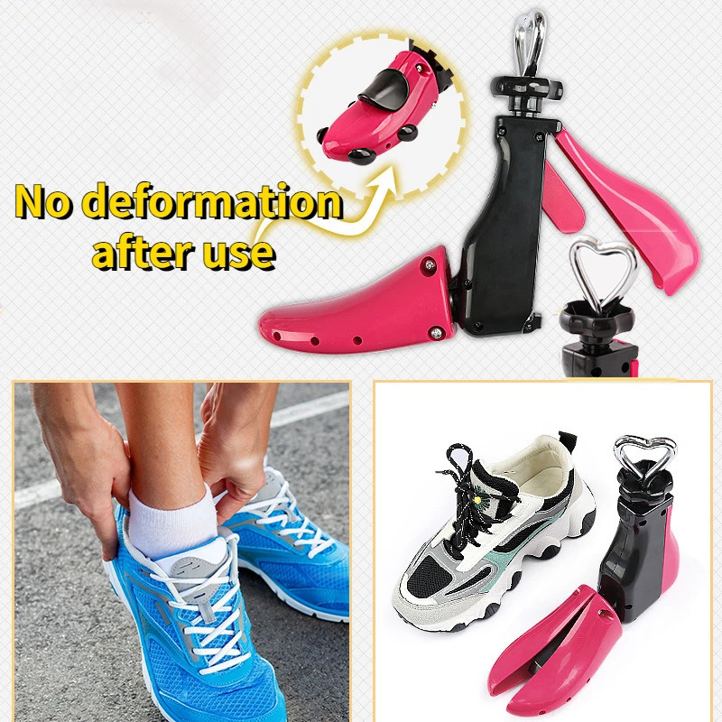 1Pc unisex adjustable flat high-heeled shoes stretch shoe tree mens plastic portable shoe shape stretch shoe rack 241126