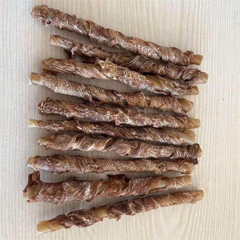 Wholesale bulk dried pet snacks Duck wrapped in cow skin Clean teeth nutrition Dry dog treats dog food Dog snacks