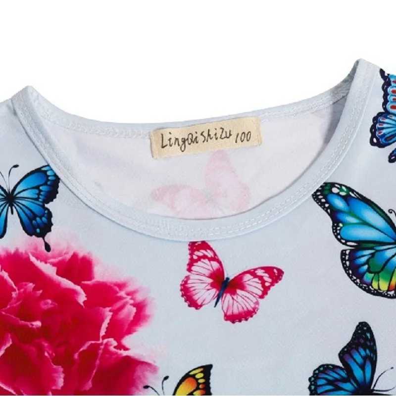 Cute Princess Dress Summer Unicorn Butterfly Cartoon Dress Unicorn Print Baby Girls Dresses Party Sleeveless Birthday
