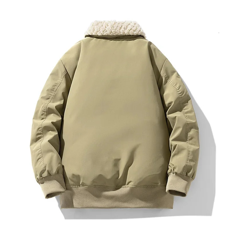 Leisure Thick Warm Mens Park Outdoor Comfortable Windproof Coat Fashion Collar Mens Jacket Winter Edition 241121