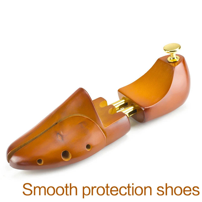 1 pair of ancient grid tree adjustable shoe tree solid wood mens shoes support knob shoe shape womens shoes care stretching forming machine 241126