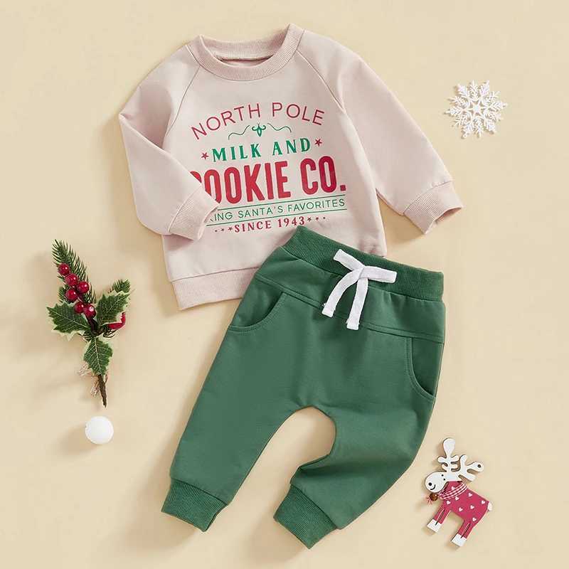 Clothing Sets Baby Girls Christmas Outfits Reindeer Print Long Sleeve Dress Leggings 2Pcs Winter Clothes Set for Infants H241126