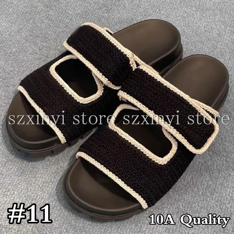 10A Top Quality Women's Fashion Leather Sandals Bling Shiny Slipppers Slides Gifts for Women