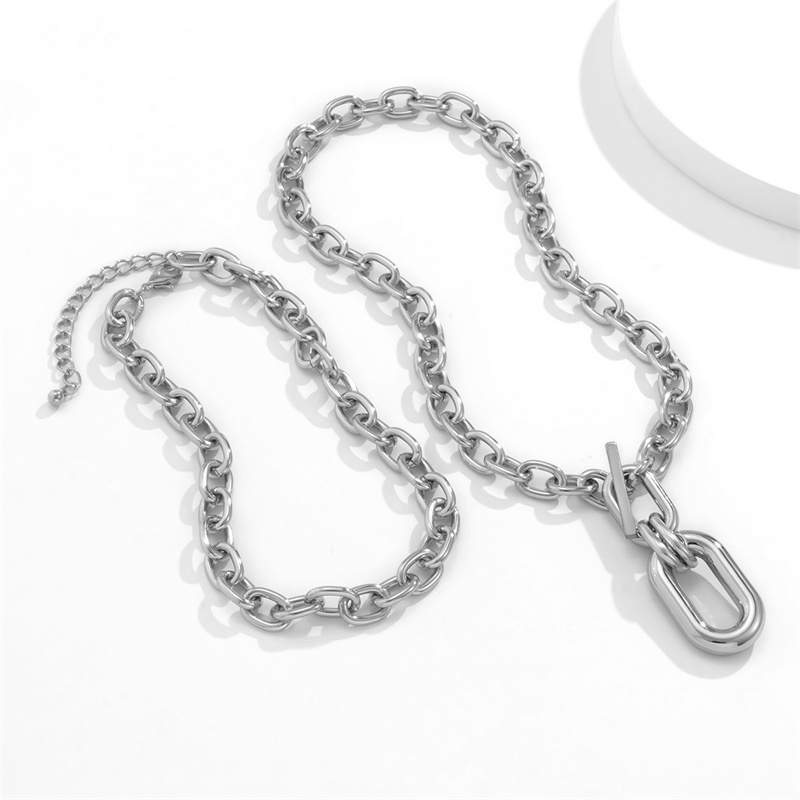 Punk Multi Layer Cuban Link Chain Choker Necklace for Women Girls Lightweight CCB Chunky Chain Link Necklace Statement Hip Hop Jewellery