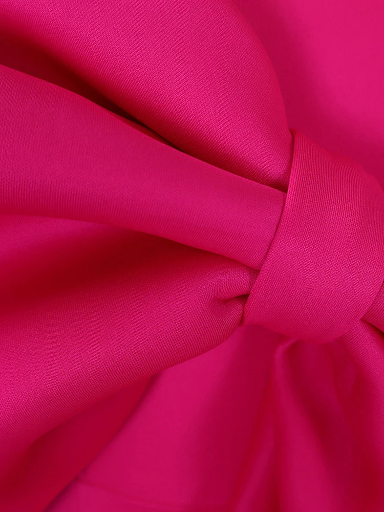 FairyShely Summer Bow Short Sleeve Plus Size Club Dress Womens Solid Large Dress Womens Ultra Thin Party Tight Curve Dress 241125