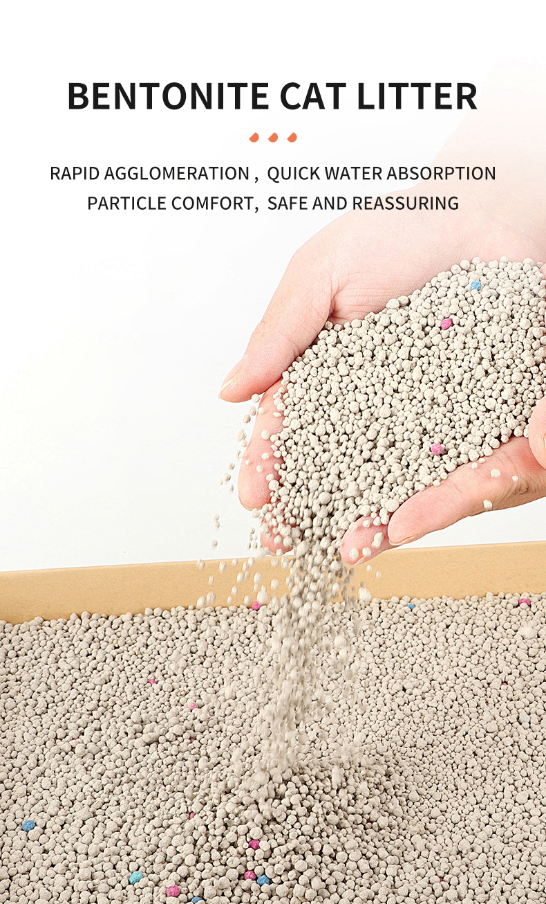 Ultra Absorbent Odor Control Bentonite Cat Litter Dust-Free & Quick Clumping Direct from Factory