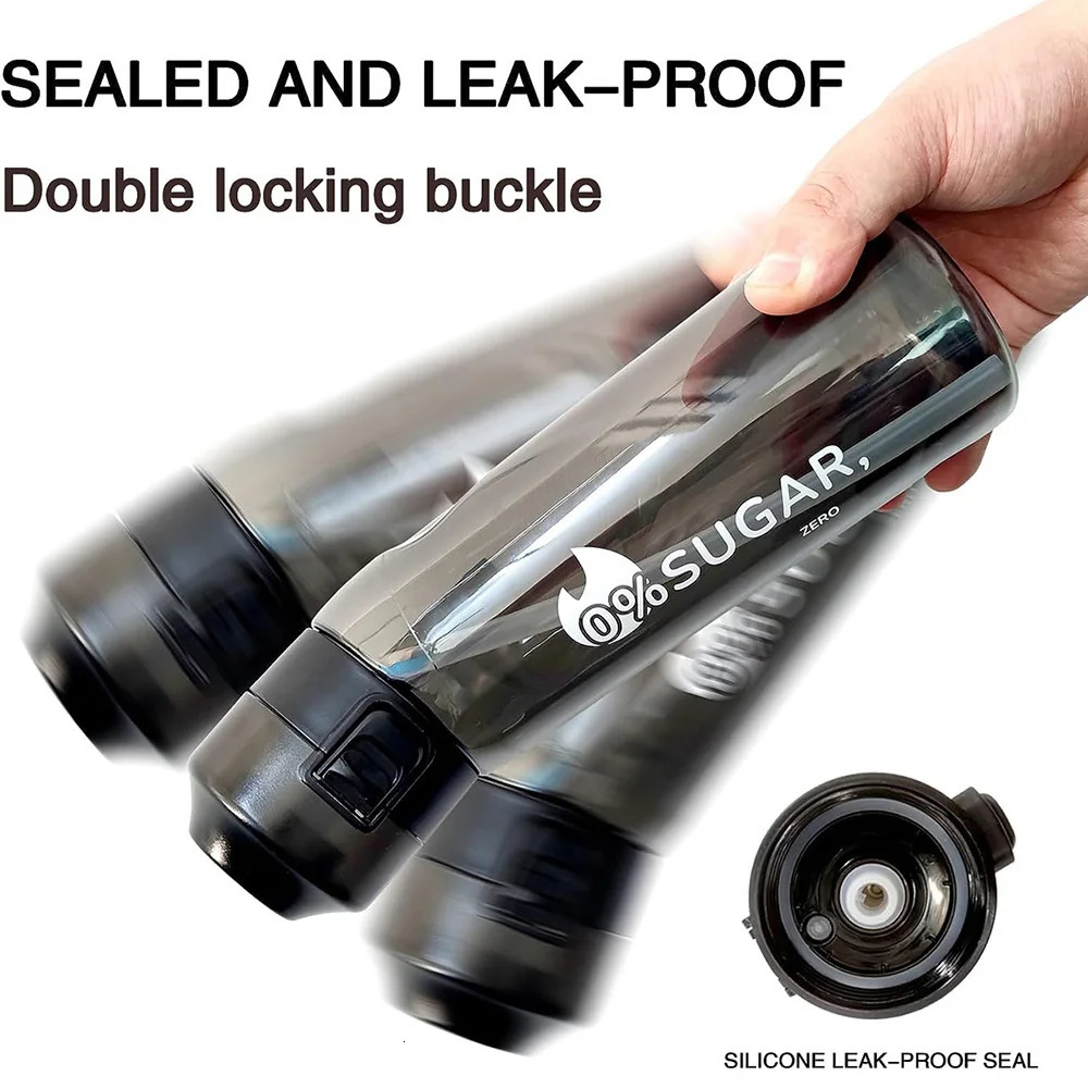 Sport Flavored Water Bottle with 7 Flavour Pods 650ML Fruit Fragrance Water Cup BPA Free 0 Sugar Drinking Bottle Gym Outdoor 240412