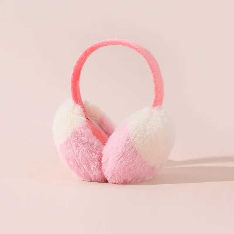 Simple Plush Earmuffs High Elasticity Ear Cover Cute Heart sequin Cat Ears Earfls Winter Outdoor Cold Protection Ear WarmerXJ241126