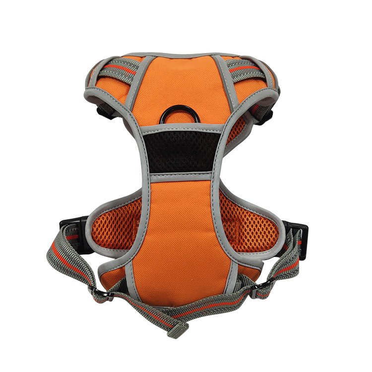 New Arrivals Pet Straps Binary Color Reflective Binding Design Mesh Fabric Dog Harness For Sale