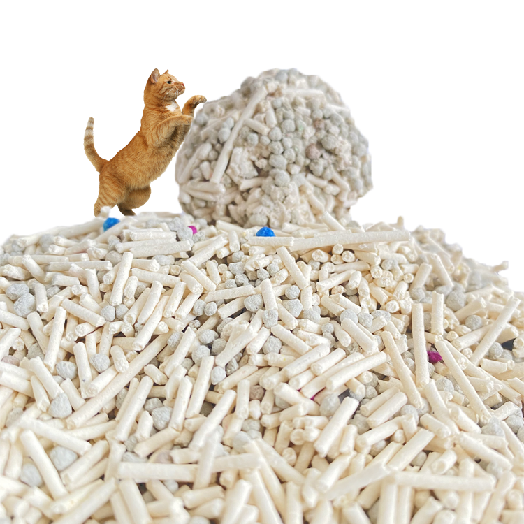 Natural Kitty Litter Strong Clumping Flushable Cat Litter Odor Control Dust-Free Mixed cat Litter