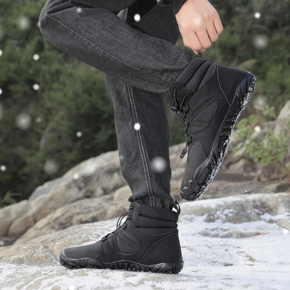 Winter snow boots running shoes non slip casual barefoot shoes waterproof high top travel climbing and hiking 241126