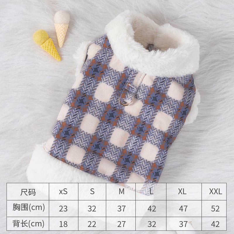 Autumn Winter Thickening Plush Vest for Small Dogs Puppy T-Shirt Fleece Pullover Pet Clothing
