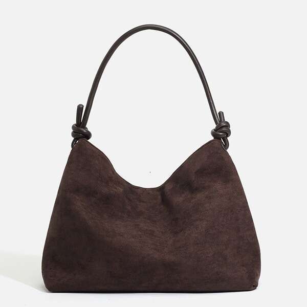 LEMON KOKO Brand suede leather women's handbag large capacity shoulder bag street wear crossbody bag