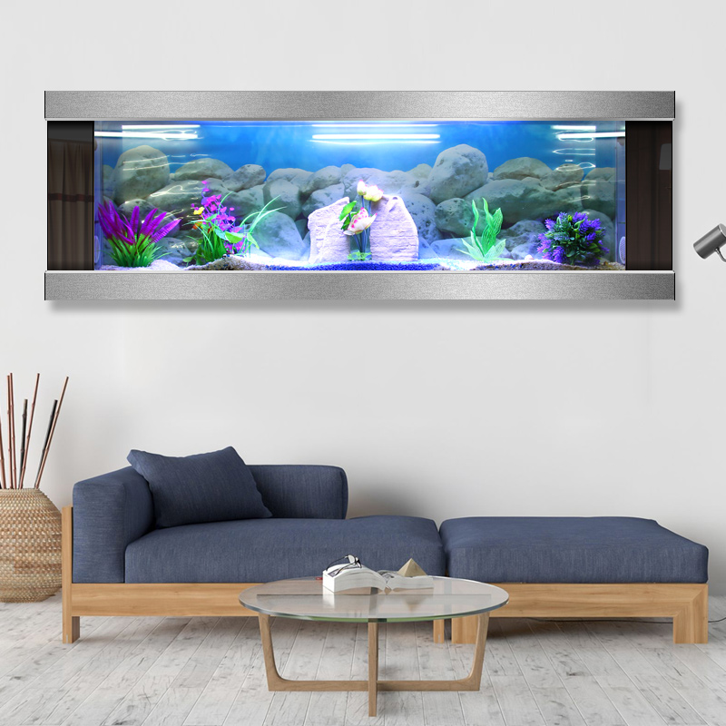 Hanging Picture Frame with Integrated Design Ideal for Pool or Fish Tank Area Decoration