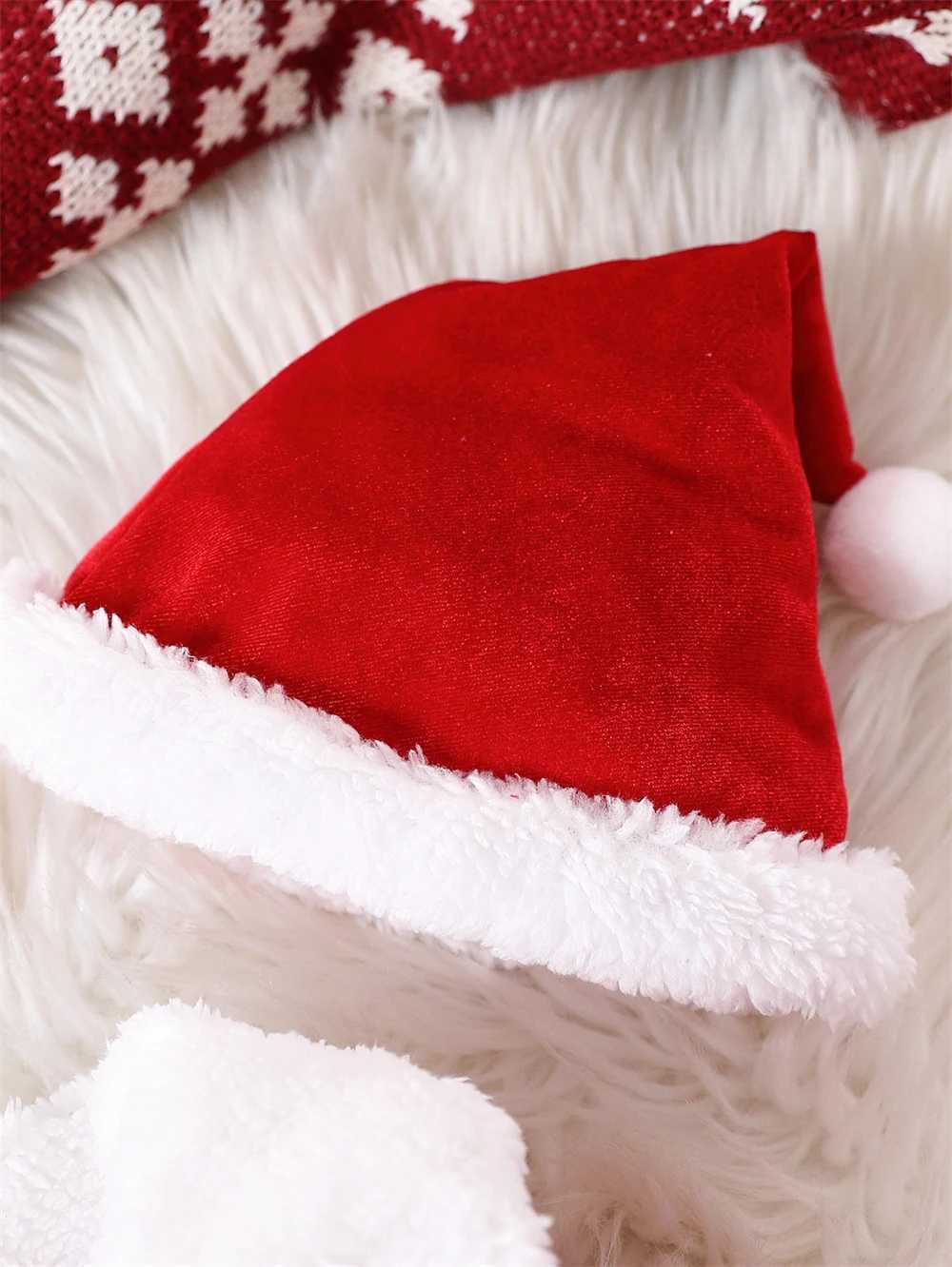 Clothing Sets Autumn Winter Santa Claus Costume For Babys Boys Girls Clothes Set Thick Tops Pants and Hat 3PCS Baby Christmas Costume Outfit H241126