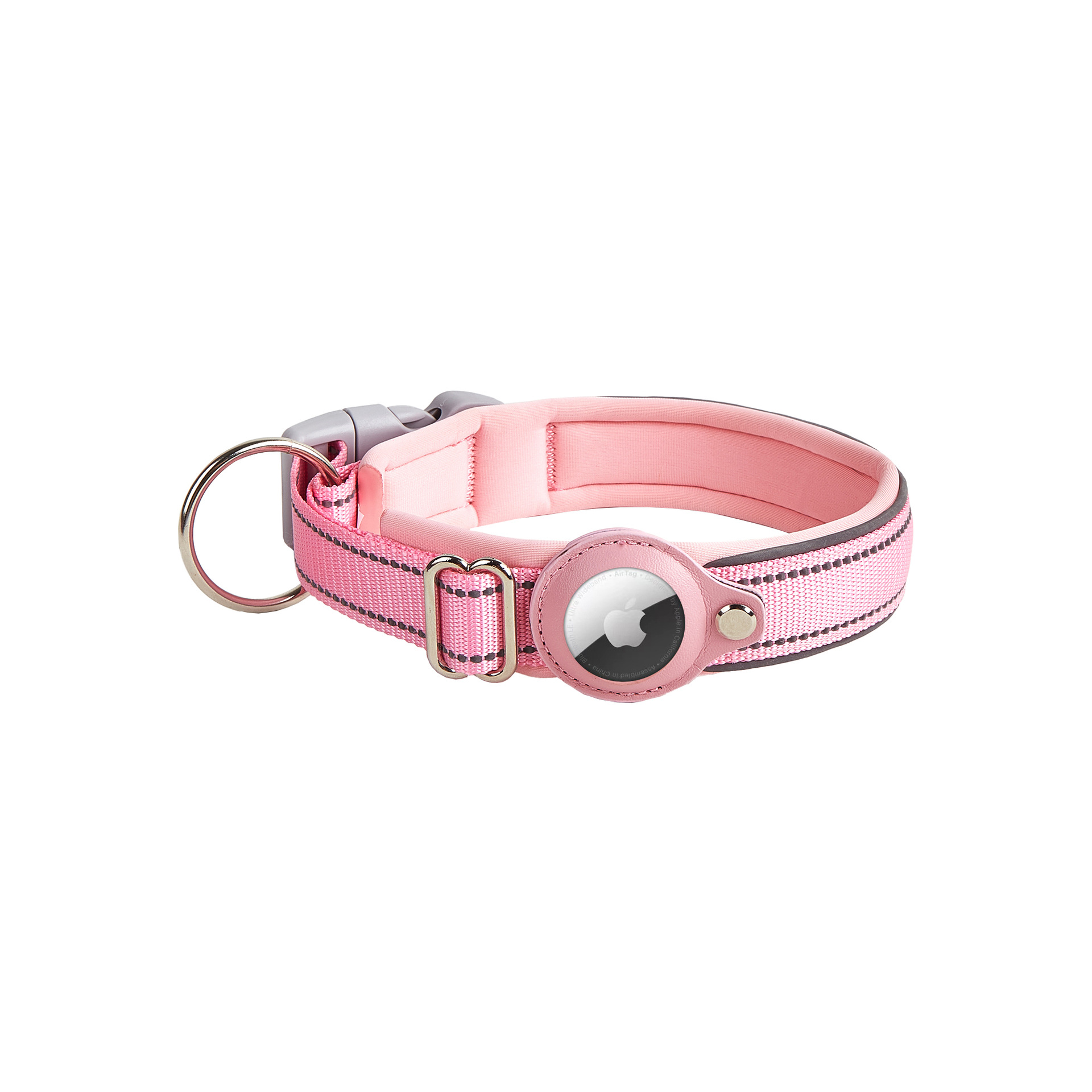 Adjustable Small Size Nylon Collar Adjustable Airtag Reflective Waterproof Pets featuring Animal Pattern Personalized Lace