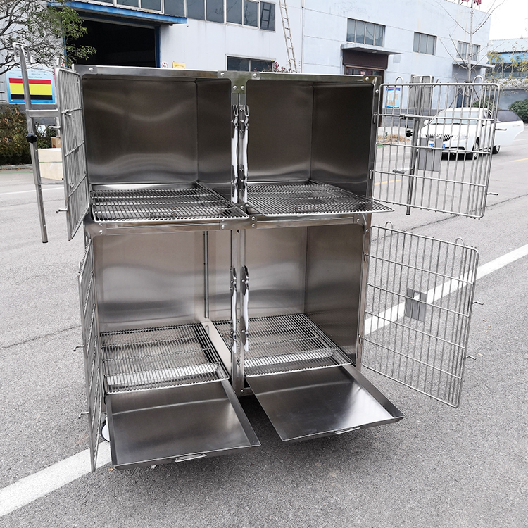 USMILEPET Factory Supply High Quality Veterinary Pet Cage For Pet Hospital Stainless Steel Professional Veterinary Equipment