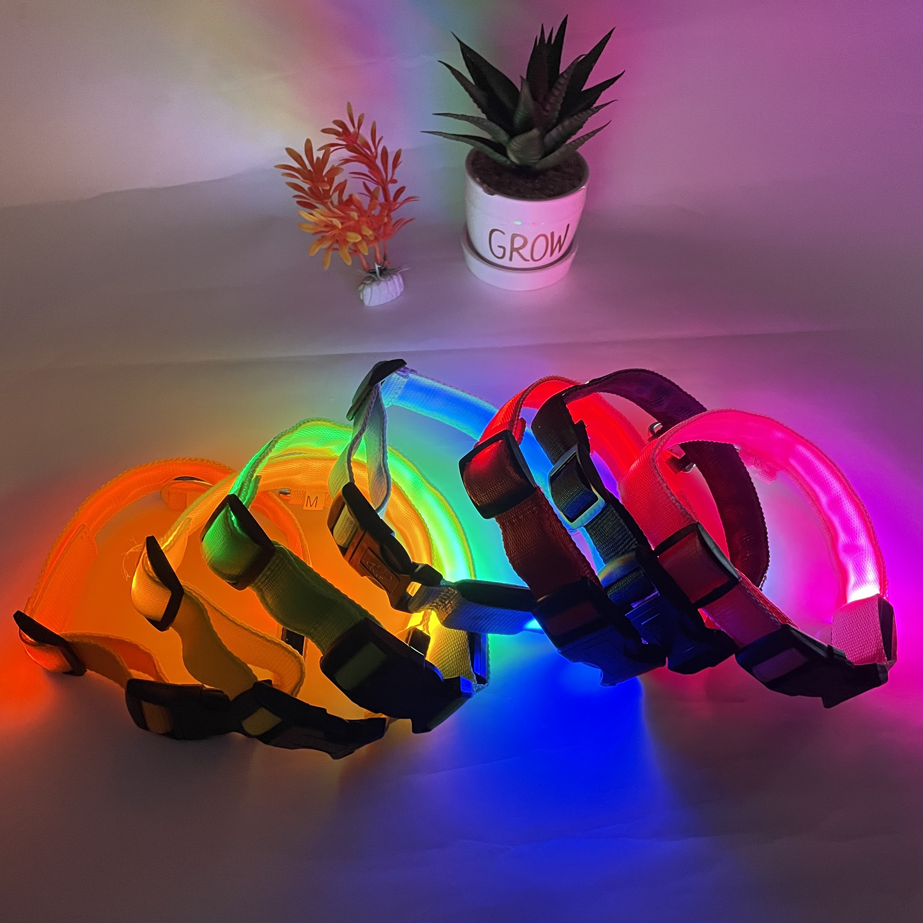 Pet Dog Collar LED Glowing Adjustable Anti-Lost Dog Light For Small Dog Electronic Pet Products