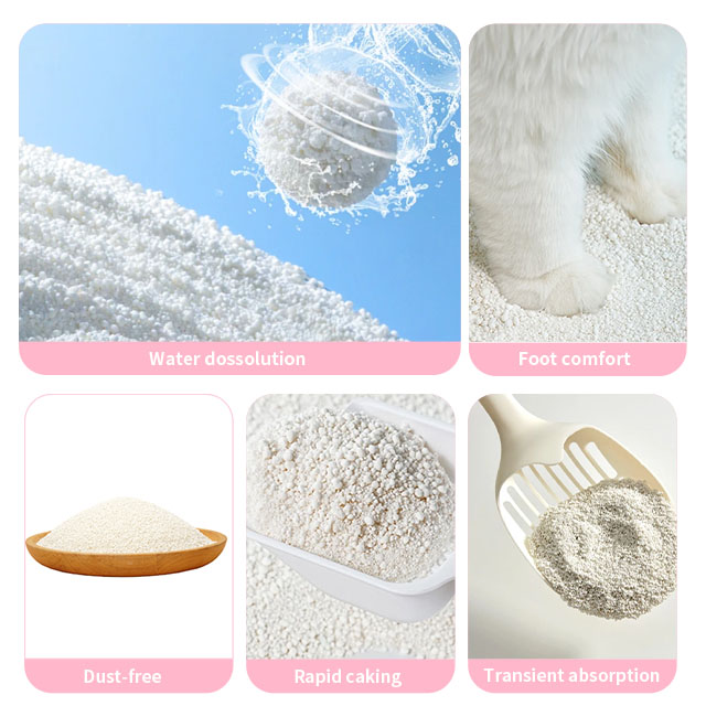 Bulk wholesale discount Low dust strong caking long time fresh cassava mixed cat litter